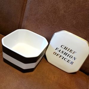 Chief Fashion Officer decorative box black, white